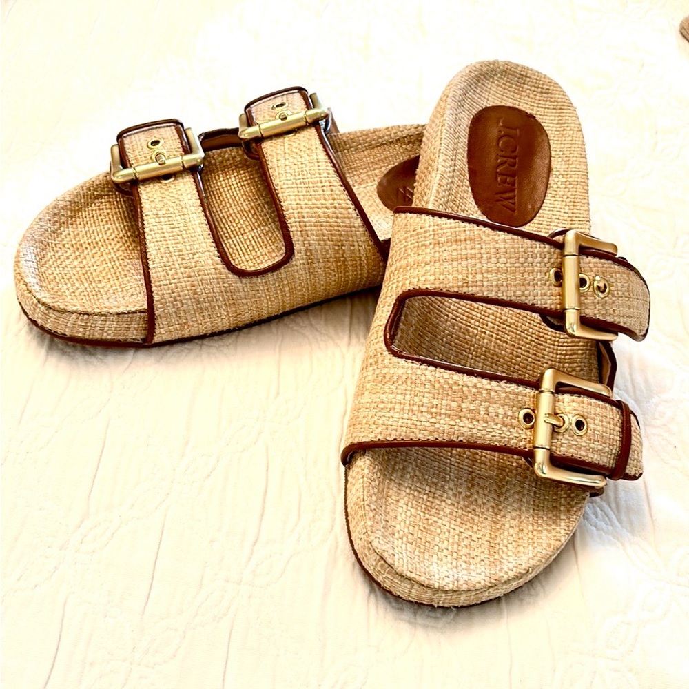 J Crew Marlow Raffia Sandal